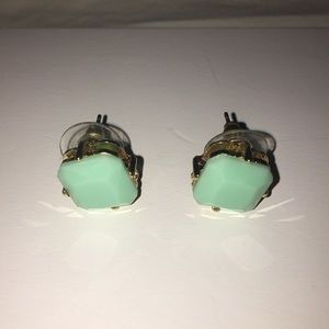 Aqua Francesca’s large stud earrings